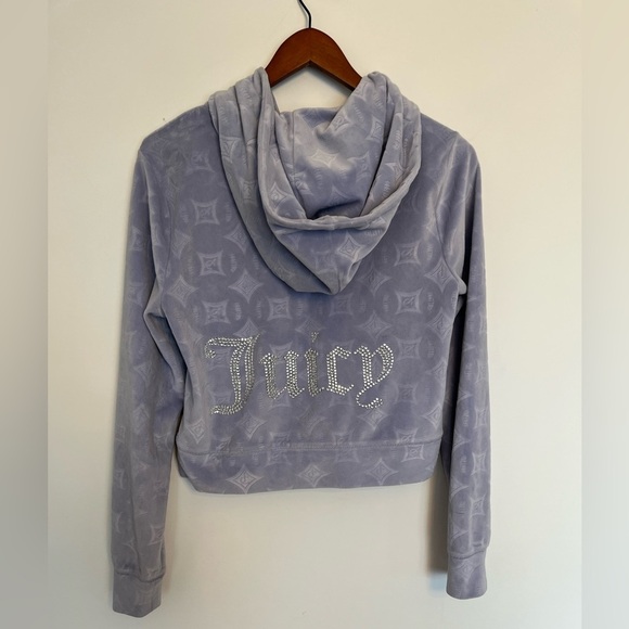 Juicy Couture Lavender Patterned tracksuit vest size medium - Picture 3 of 8